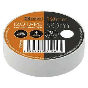 EMOS Izolační páska PVC 19mm / 20m bílá 2001192010 obraz