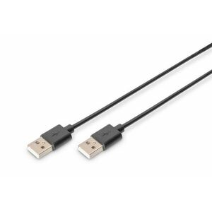 Digitus USB 2.0, USB A - USB A, 1 m USB kabel Černá AK-300100-010-S obraz
