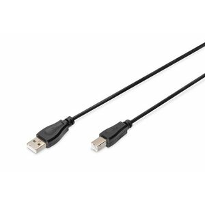 USB connection cable, type A - B M/M, 1.8m, USB 2.0 AK-300102-018-S obraz