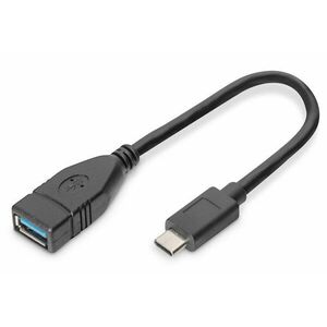Digitus 0.15m USB C - A USB kabel 0, 15 m USB 3.2 Gen 1 AK-300315-001-S obraz