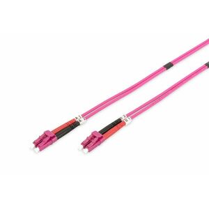 Digitus LC/LC, 10 m optický kabel I-VH OM4 Růžová DK-2533-10-4 obraz