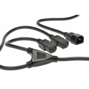 Power Cord splitter cable, C14 - 2x C13 M/F, 1.7m AK-440400-017-S obraz