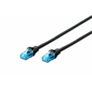 Digitus Cat5e, 1m síťový kabel Černá U/UTP (UTP) DK-1512-010/BL obraz