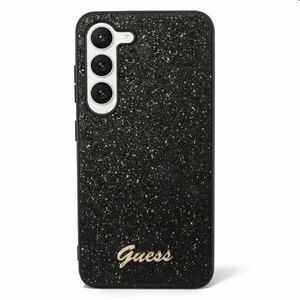 Pouzdro Guess PC/TPU Glitter Flakes Metal Logo pro Samsung Galaxy S23, černé obraz