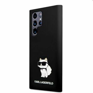 Pouzdro Karl Lagerfeld Liquid Silicone Choupette NFT pro Samsung Galaxy S23 Ultra, čierne obraz