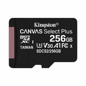 Kingston Canvas SeIect Plus Micro SDXC 256GB, UHS-I A1, Class 10 - rychlost 100/85 MB/s obraz