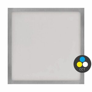 EMOS Stříbrný přisazený LED panel s tenkým rámečkem hranatý 225 x 225mm 21W CCT Premium ZM6243 obraz