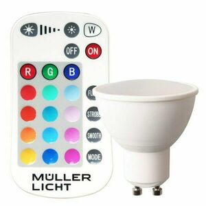 Müller Licht LED žárovka Müller-Licht 230 V, GU10, 5 W, RGBW 400352 obraz