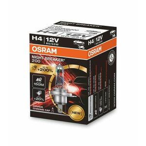OSRAM H4 12V 60/55W P43t NIGHT BREAKER 200 +200% 1ks 64193NB200 obraz