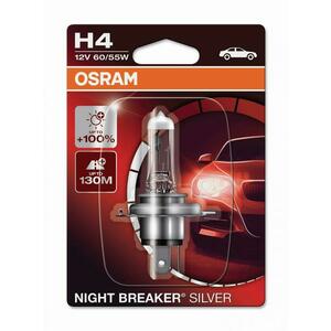 OSRAM H4 12V 60/55W P43t NIGHT BREAKER SILVER +100% 1ks 64193NBS-01B obraz