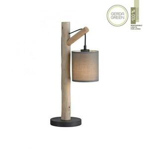 LEUCHTEN DIREKT is JUST LIGHT stolní lampa přírodní dřevo 1 ramenné látkové stínidlo venkovský design do interiéru LD 15784-29 obraz