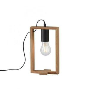 LEUCHTEN DIREKT is JUST LIGHT stolní lampa, černá, dřevěný rám, šňůrový vypínač, kov obraz