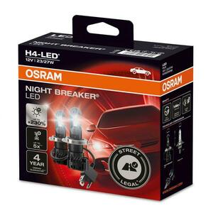 OSRAM H4 NIGHT BREAKER LED +230% více světla 2ks homologace 64193DWNB obraz