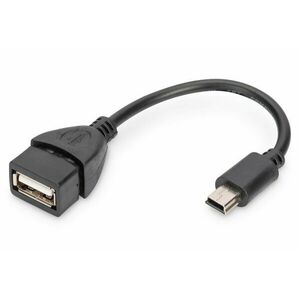 Digitus USB 2.0 OTG 0.2m USB kabel 0, 2 m Mini-USB B AK-300310-002-S obraz