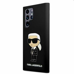 Pouzdro Karl Lagerfeld Liquid Silicone Ikonik NFT pro Samsung Galaxy S23 Ultra, čierne obraz