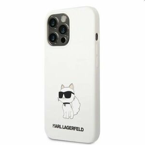 Zadní kryt Karl Lagerfeld Liquid Silicone Choupette NFT pro Apple iPhone 13 Pro, bílé obraz