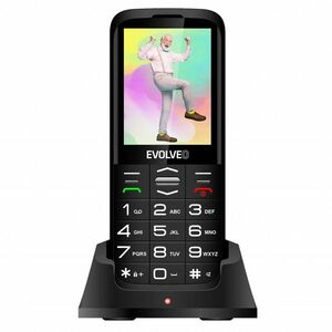 Evolveo EasyPhone XO, mobilní telefon pro seniory s nabíjecím stojanem, černý obraz