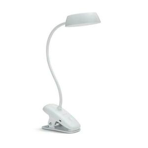 Philips Donutclip stolní LED lampa na klip 1x3W 175lm 4000K IP20 USB, krokové stmívání, bílá obraz