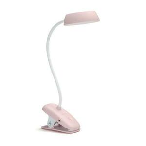 Philips Donutclip stolní LED lampa na klip 1x3W 175lm 4000K IP20 USB, krokové stmívání, růžová obraz