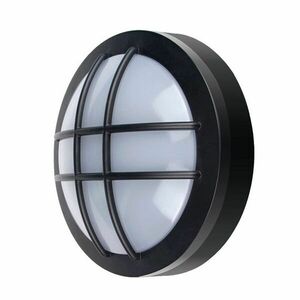 Solight LED venkovní osvětlení kulaté s mřížkou, 13W, 910lm, 4000K, IP65, 17cm, černá WO753 obraz