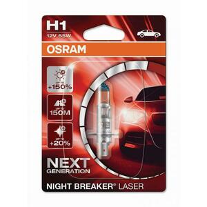 OSRAM H1 12V 55W P14, 5s NIGHT BREAKER LASER +150% více světla 1ks 64150NL-01B obraz