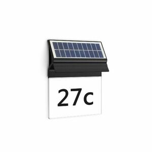 Philips Enkara solární venkovní LED osvětlení domovního čísla 0, 2W 17lm 2700K IP44, černé obraz