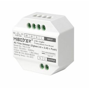 LED Solution Mi-Light MiBoxer ZIGBEE+RF Triakový stmívač pro LED svítidla 230V TRI-C1ZR obraz
