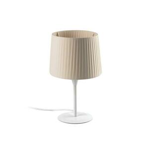 FARO SAMBA bílá/skládaná béžová mini stolní lampa obraz