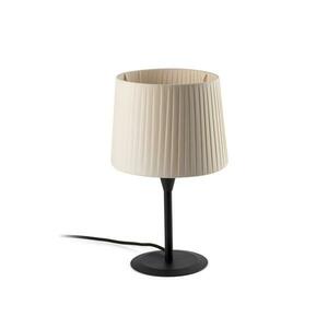 FARO SAMBA černá/skládaná béžová mini stolní lampa obraz