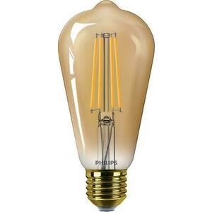 Philips Vintage LED filament žárovka E27 ST64 5, 8W 640lm 2200K stmívatelná, zlatá obraz