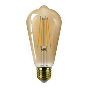 Philips Vintage LED filament žárovka E27 ST64 7W (40W) 470lm 1800K nestmívatelná, zlatá obraz