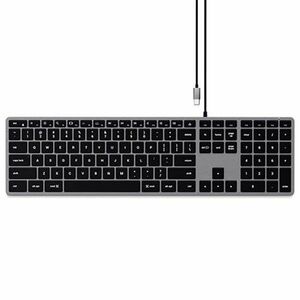 Satechi klávesnice Slim W3 Wired Backlit Keyboard pre Mac, šedá obraz