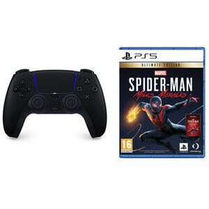 PlayStation 5 DualSense Wireless Controller, midnight black + Marvel’s Spider-Man: Miles Morales (Ultimate Edition) obraz