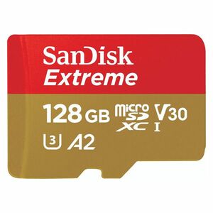 SanDisk Extreme microSDXC 128 GB 190 MB/s s adaptérem obraz