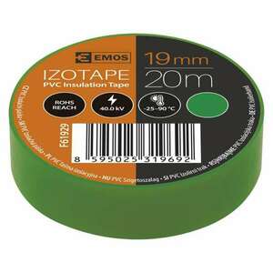 EMOS Izolační páska PVC 19mm / 20m zelená 2001192090 obraz