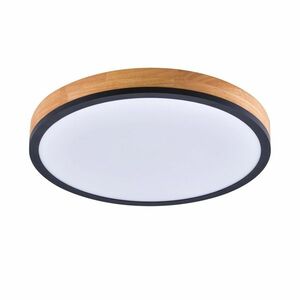 Solight LED stropní osvětlení s dálkovým ovládáním, 40W, 3300lm, kulaté, dřevo, 45cm WO805 obraz