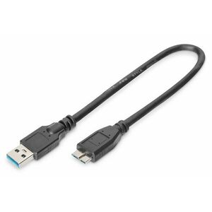 USB 3.0 connection cable, USB A - Micro USB B M/M AK-300117-003-S obraz