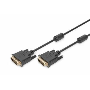 DVI connection cable, DVI(24+1), 2x ferrit M/M, 10.0m AK-320101-100-S obraz