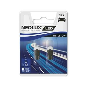 NEOLUX LED W5W 12V 0, 5W W2, 1x9, 5d 6000K Bright White blistr 2ks NT1061CW-02B obraz