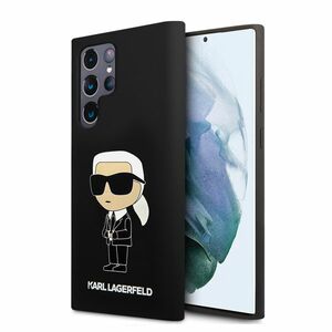 Zadní kryt Karl Lagerfeld Liquid Silicone Ikonik NFT pro Samsung Galaxy S24 Ultra, černý obraz