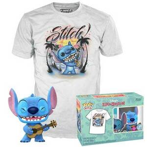 Pop! & Tričko: Lilo and Stitch Ukelele Stitch (Flocked) Special Edition velikost L obraz