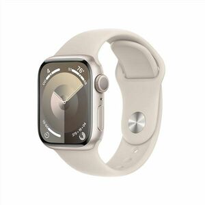 Apple Watch Series 9 GPS 41mm Starlight Aluminium Case with Starlight Sport Band - M/L obraz