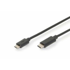 USB Type-C connection cable, type C to micro USB M/M AK-300137-018-S obraz