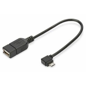 Digitus USB 2.0 ADPTER CABLE MICRO B-A USB kabel 0, 15 AK-300313-002-S obraz