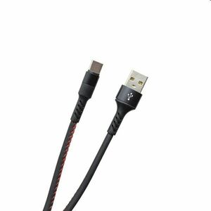 MobilNET Datový a nabíjecí kabel TPU USB/USB-C, 2A, 1m, černý obraz