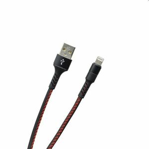 MobilNET Datový a nabíjecí kabel USB/Lightning, 2A, 1m, černý obraz