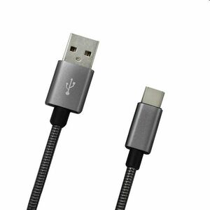 MobilNET Datový a nabíjecí kabel USB/USB-C, 2A, 1m, šedý obraz