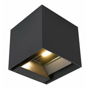 LED Solution Černé LED fasádní solární svítidlo hranaté s pohybovým čidlem 9W IP65 Barva světla: Teplá bílá 11884 obraz