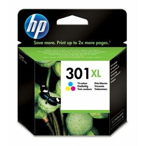 HP 301XL Tříbarevná originální inkoustová kazeta s CH564EE#BA3 obraz