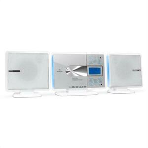 Auna VCP 191 stereo systém, MP3 CD přehrávač, USB, SD, bílý obraz